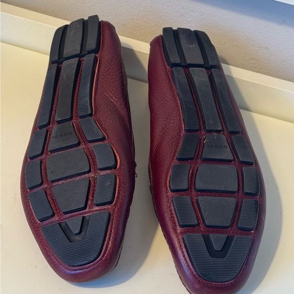 Gucci Driving Loafers dark red oxblood leather in great condition Women’s sz 38 - Picture 8 of 12